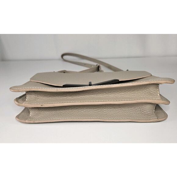 BOTKIER Leather Crossbody Valentina Flap Bag Color Wheat NWOT - Picture 7 of 16